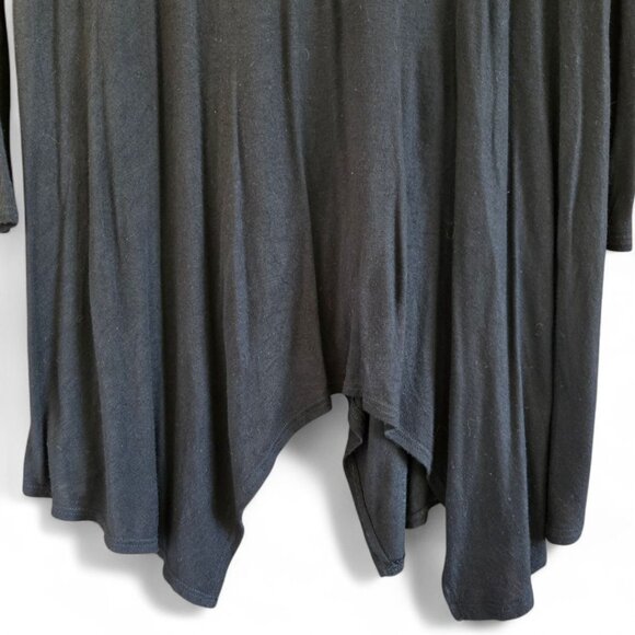 Altar'd State Black Long Sleeve Cowl Neck Tunic Top Asymmetrical Hem Small - Picture 4 of 5